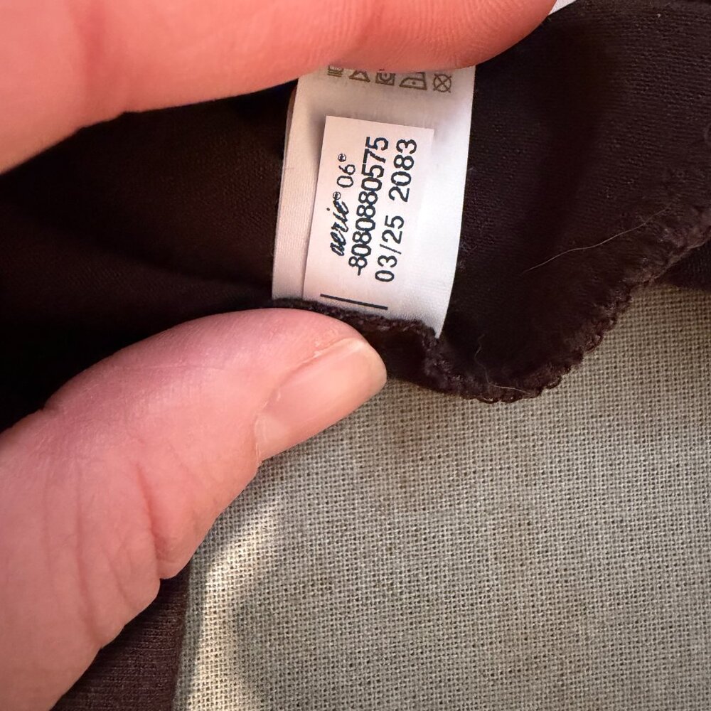 Aerie Offline Brown Cropped Tee Size S - Picture 4 of 7